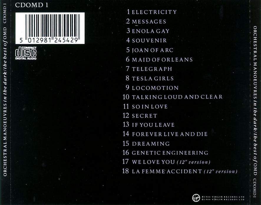 Orchestral Manoeuvres In The Dark  The Best Of : Back